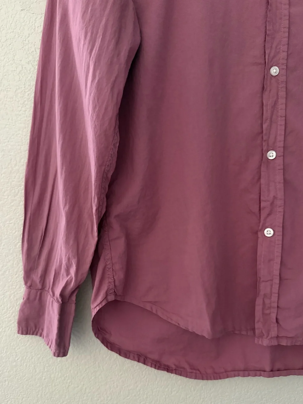 Frank and Eileen Button Up Shirt Small Pink Cotton Collared Quiet Luxury Casual - Picture 5 of 10